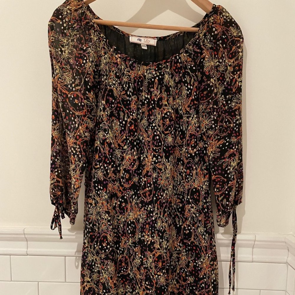 Lily half sleeve floral dress XS